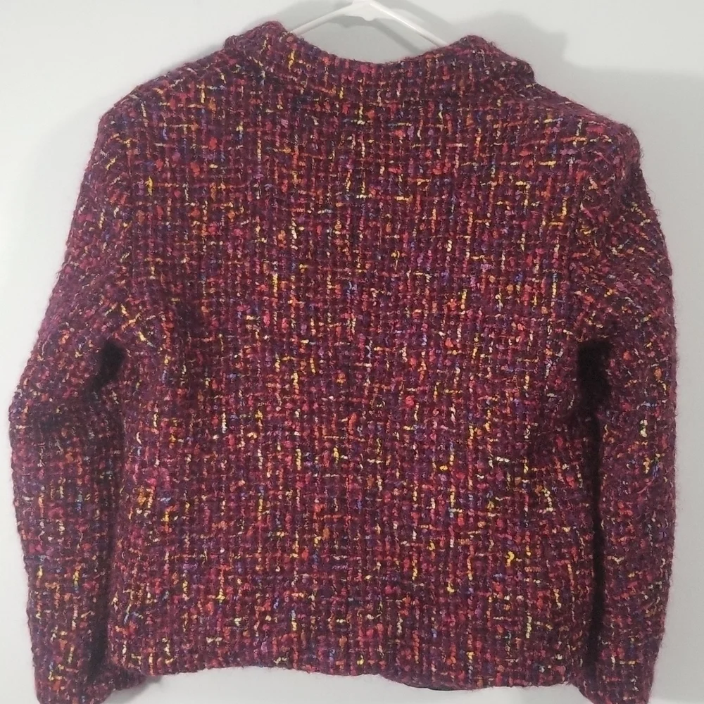 Jones New York Button Down Woven Multicolor Speckle Girls Jacket. Size 16